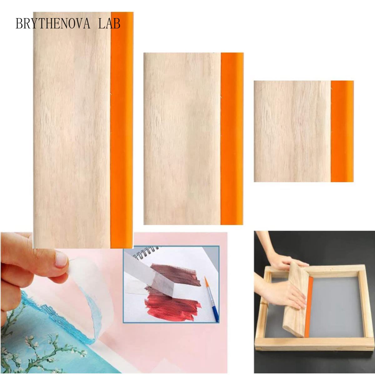 Commercial Printing Ink - Raclette de sérigraphie en bois 13/16/24/27/33/50cm